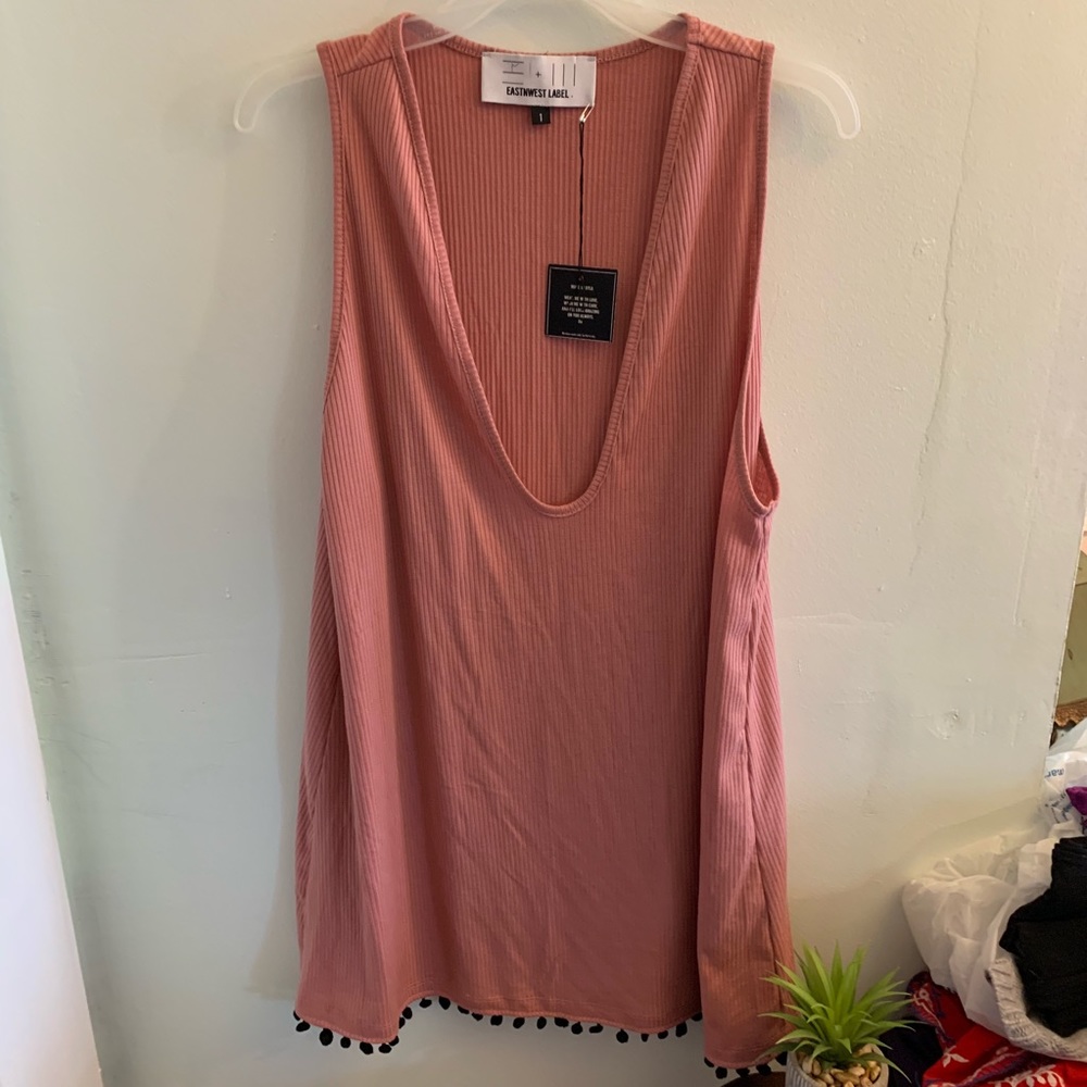 ❄️Eastnwest Label• Low Cut Pom Pom Tunic
